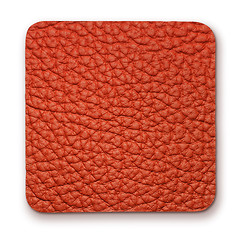 Image showing piece of red leather