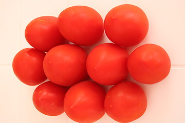 Image showing A group of tomatos