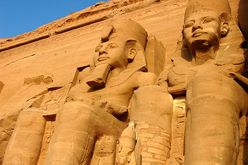 Image showing Ramses II statues at Abu Simbel in Egypt