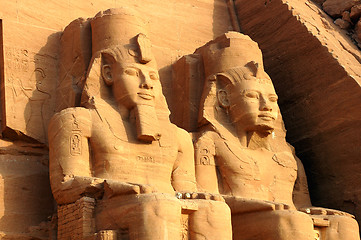 Image showing Ramses II statues at Abu Simbel in Egypt