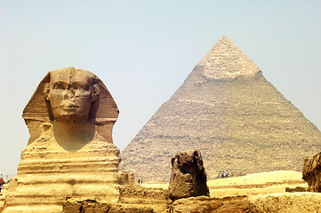 Image showing Sphinx and Pyramid Giza