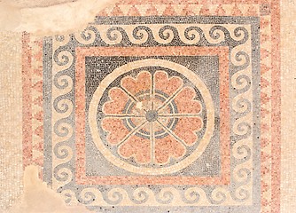 Image showing Ancient mosaic floor pattern