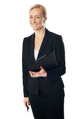 Image showing Portrait of beautiful caucasian businesswoman
