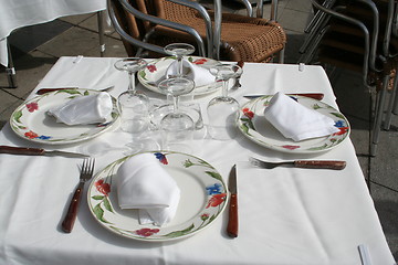 Image showing The table is laid