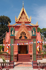 Image showing Richly ornamented temple building in Cambodia