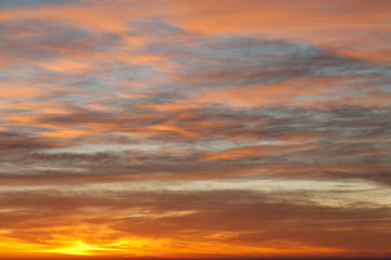 Image showing Sunrise sky over the sea