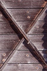 Image showing Old wooden building wall.