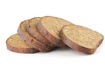 Image showing Slices of brown bread