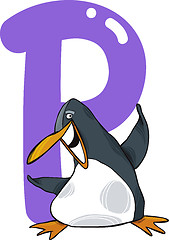 Image showing P for penguin