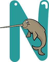 Image showing N for narwhal