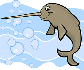 Image showing cartoon narwhal