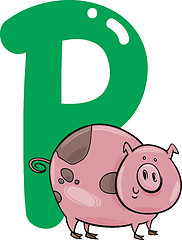 Image showing P for pig