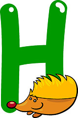 Image showing H for hedgehog