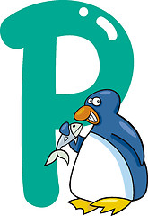 Image showing P for penguin