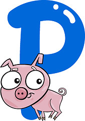 Image showing P for pig