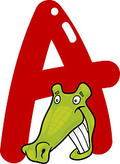 Image showing A for alligator
