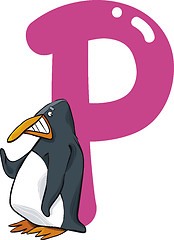 Image showing P for penguin