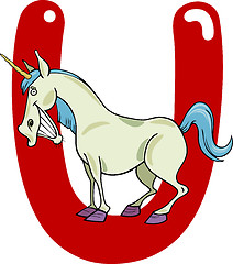Image showing U for unicorn