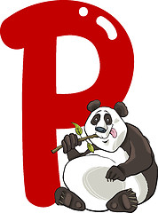 Image showing P for panda