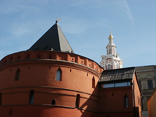 Image showing Tower and church