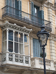 Image showing Enclosed balcony, Barcelona center, Spain.