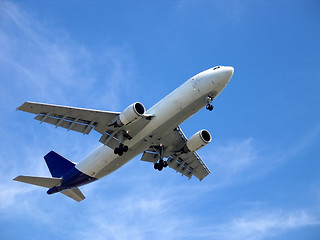 Image showing airplane landing