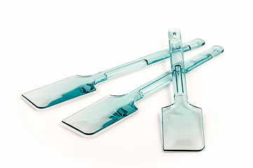 Image showing Light blue spatula kitchenware