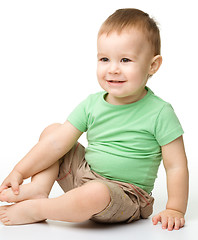 Image showing Portrait of a cute cheerful little boy
