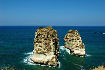 Image showing Pigeon Rocks,Beirut Lebanon