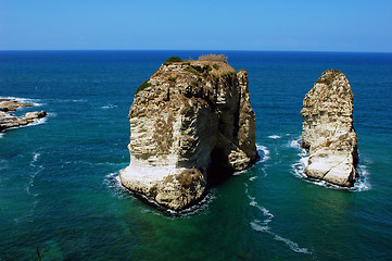 Image showing Pigeon Rocks,Beirut Lebanon