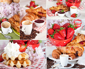 Image showing breakfast collage