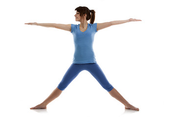 Image showing Image of a girl practicing yoga