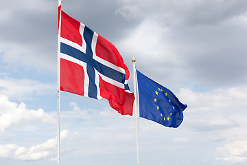 Image showing Flag waving in the wind.