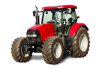 Image showing New red tractor