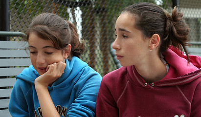 Image showing Two teen girls