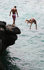 Image showing Boys Jumping