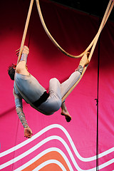 Image showing Acrobat on stage