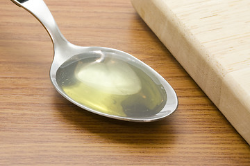 Image showing Spoonful of cooking oil