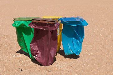 Image showing Recycle bins 