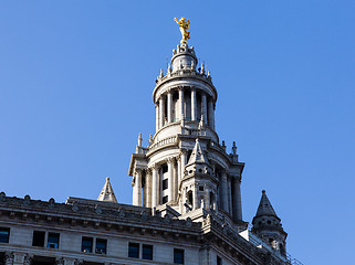 Image showing Detail of statue on Manhattan Municipal building
