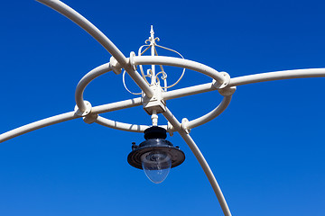 Image showing Detail of lights on Southport pier