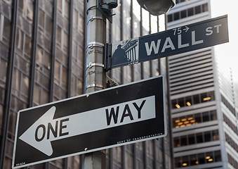 Image showing Occupy Wall Street message one way