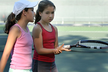 Image showing Tennis practice