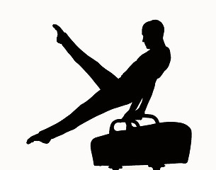 Image showing Gymnast silhouette