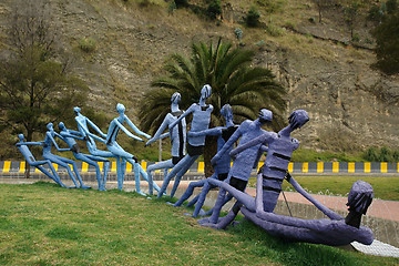 Image showing the monument to pulling people. quito. ecuador.