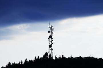 Image showing antena over sunset