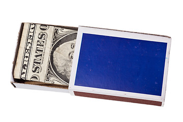 Image showing Money in matchbox