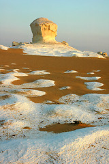 Image showing Landscape of the famous white desert in Egypt