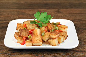 Image showing Healthy home fried potatoes
