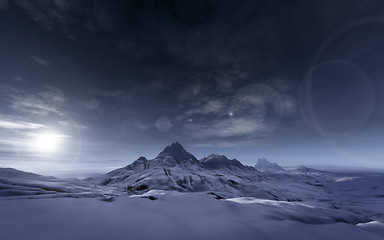 Image showing snowy mountains